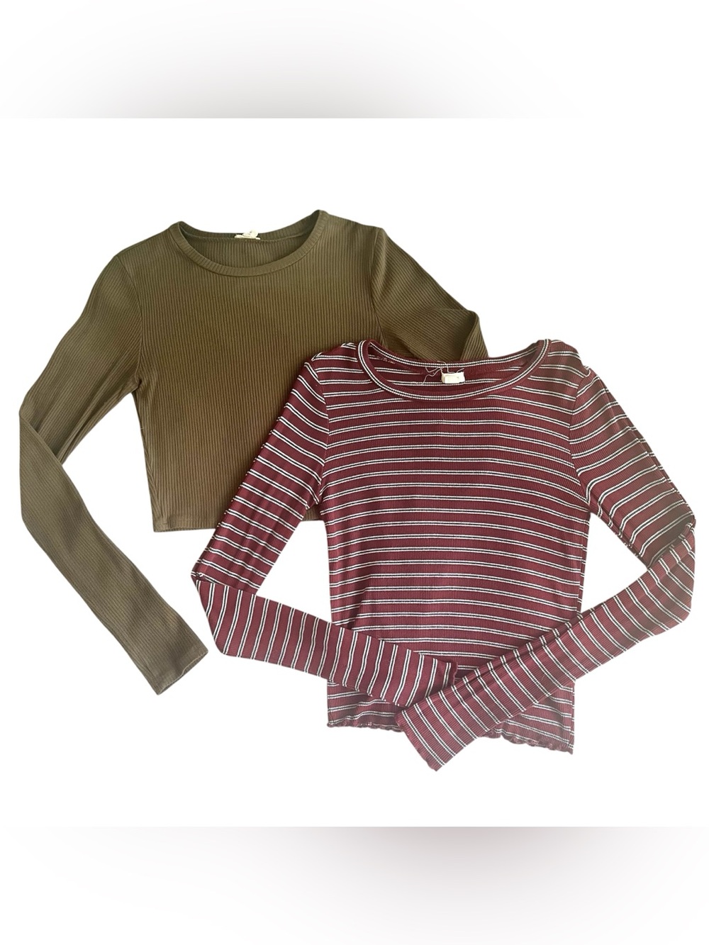 Vintage Garage Ribbed and Fitted Long Sleeve Tees Bundle
